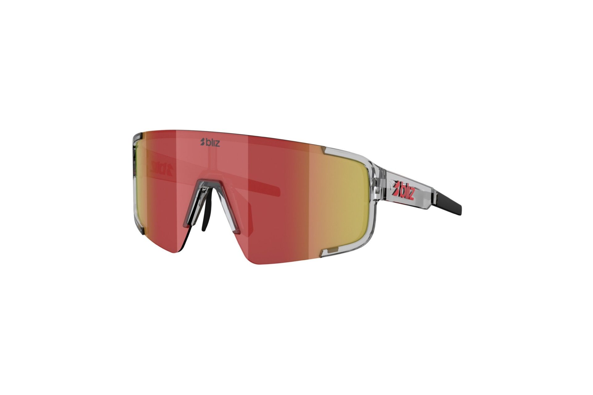 Bliz P003 Transparent Dark Grey - Brown w Red Multi