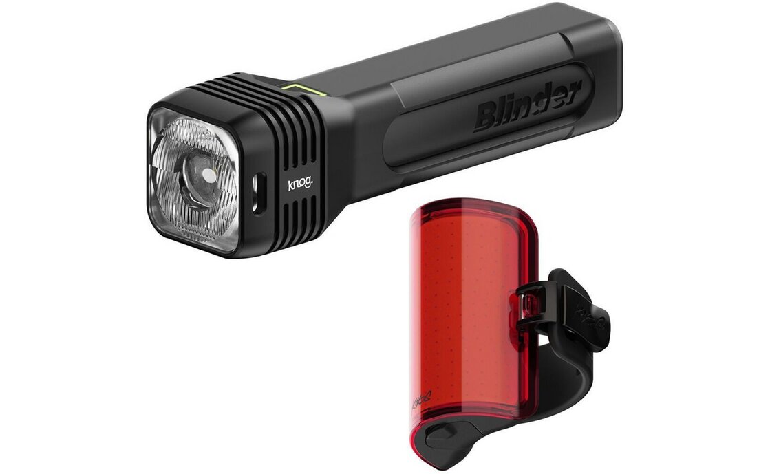 Knog Blinder 120 + Cobber Twinpack Akku Beleuchtungsset StVZO