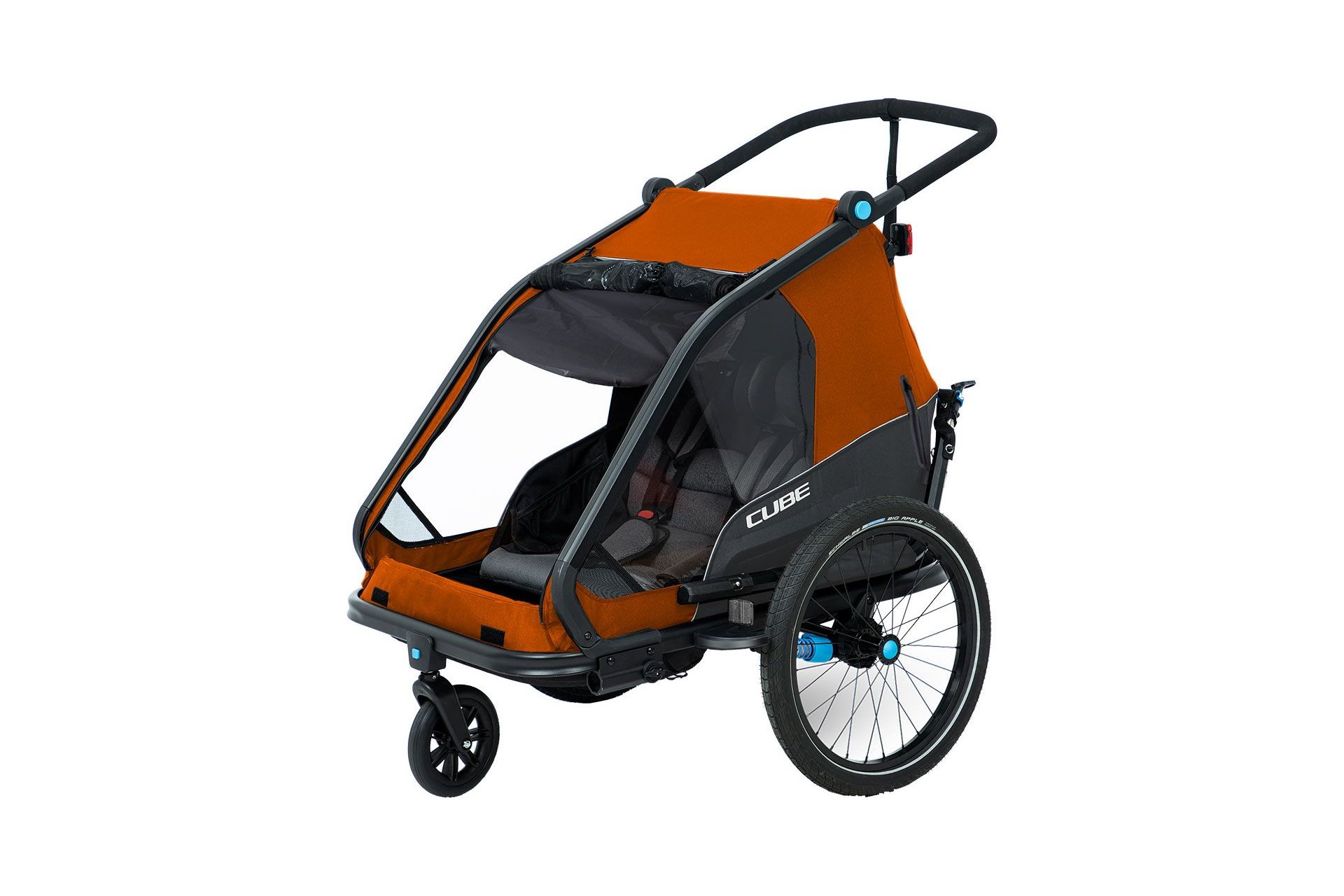 Cube Kinder Fahrradanhänger Double CMPT X Actionteam