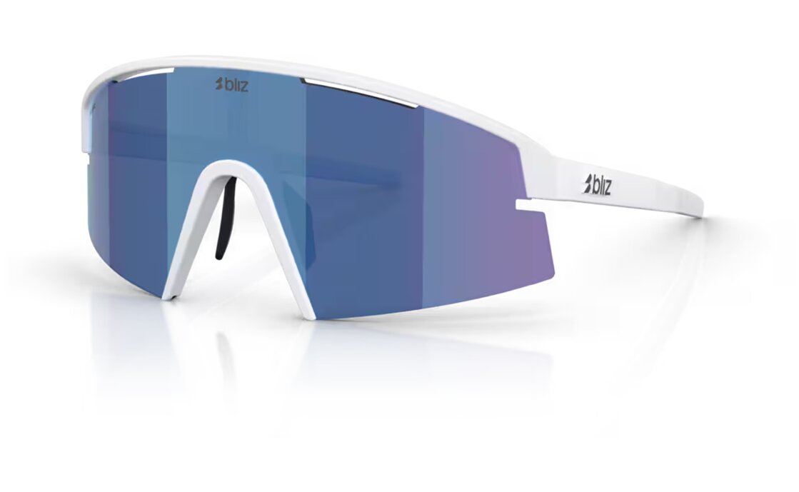 Bliz P006 Matte White - Smoke w blue multi