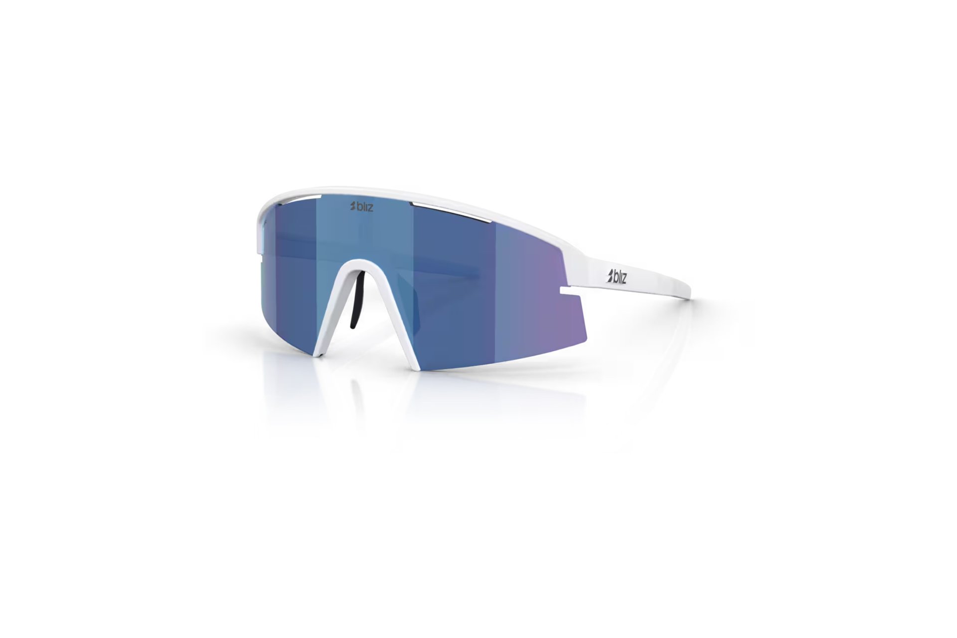 Bliz P006 Matte White - Smoke w blue multi