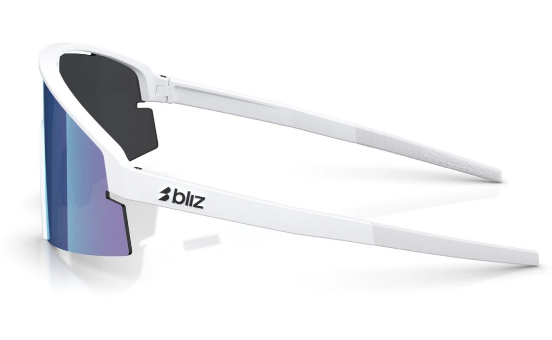 Bliz P006 Matte White - Smoke w blue multi