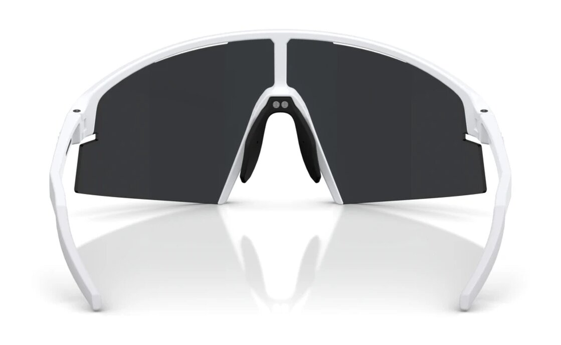 Bliz P006 Matte White - Smoke w blue multi
