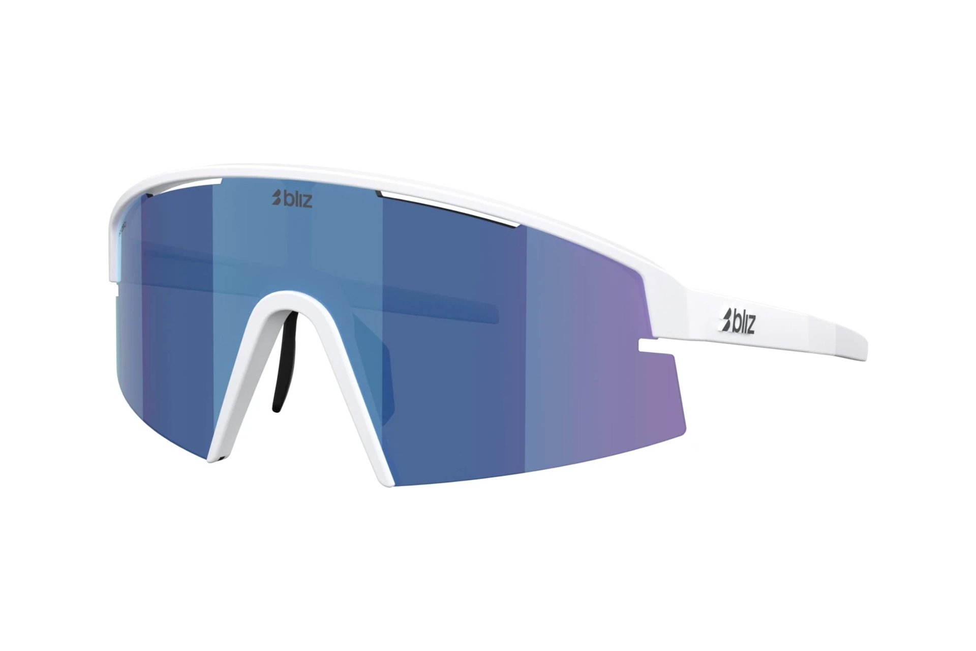 Bliz P006 Matte White - Smoke w blue multi