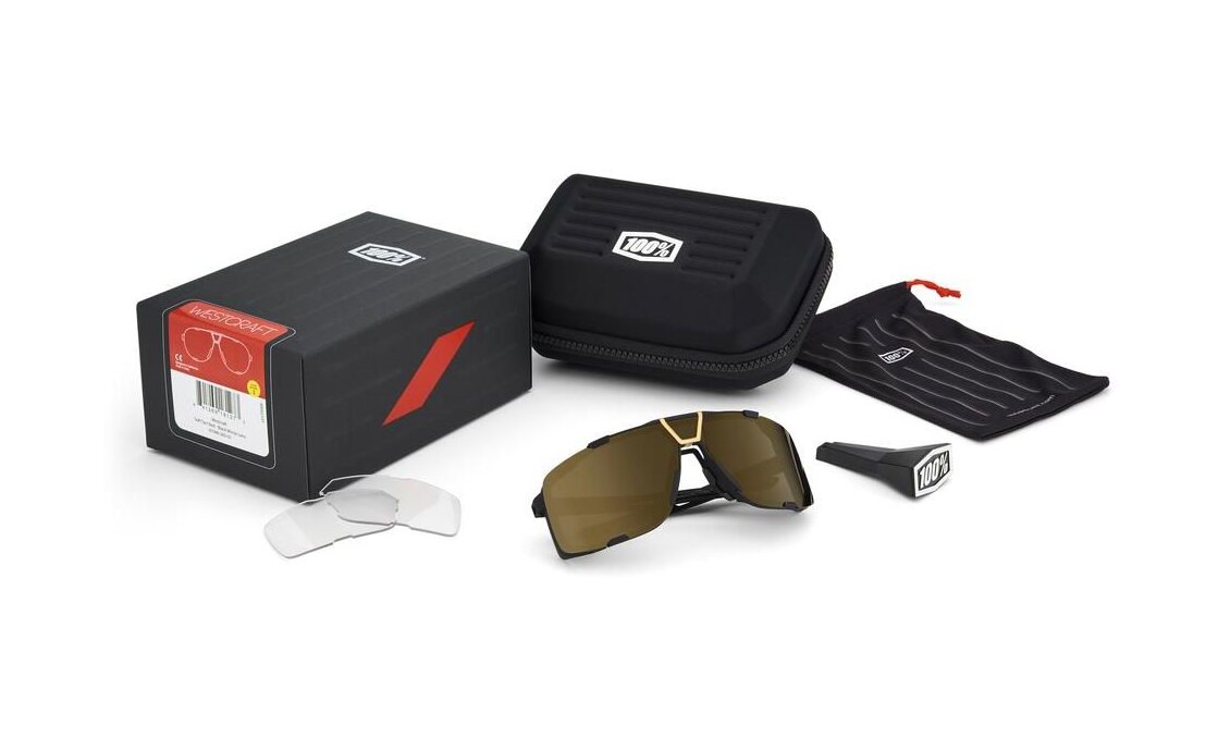 100 Percent Eastcraft Soft Tact Black / Soft Gold Mirror Lens