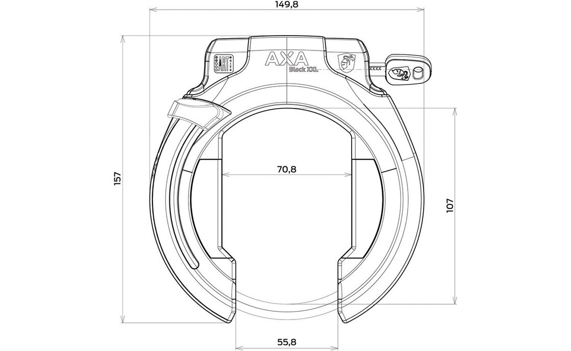 AXA Set Block XXL Rahmenschloss + ULC100 Kette + Tasche