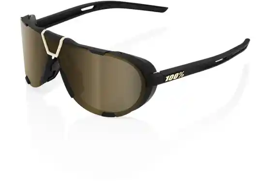 100 Percent - Fahrradbrillen - 100 Percent Westcraft Soft Tact Black / Soft Gold Mirror Lens