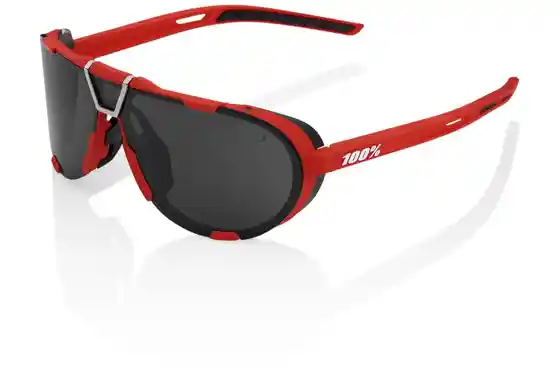 100 Percent - Fahrradbrillen - 100 Percent Westcraft Soft Tact Red / Black Mirror Lens