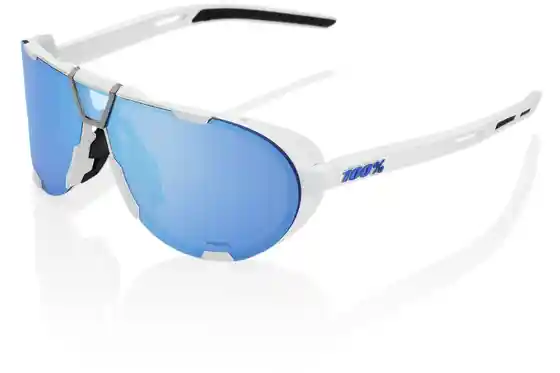 100 Percent - Fahrradbrillen - 100 Percent Westcraft Soft Tact White / HiPER Blue Multilayer Mirror Len