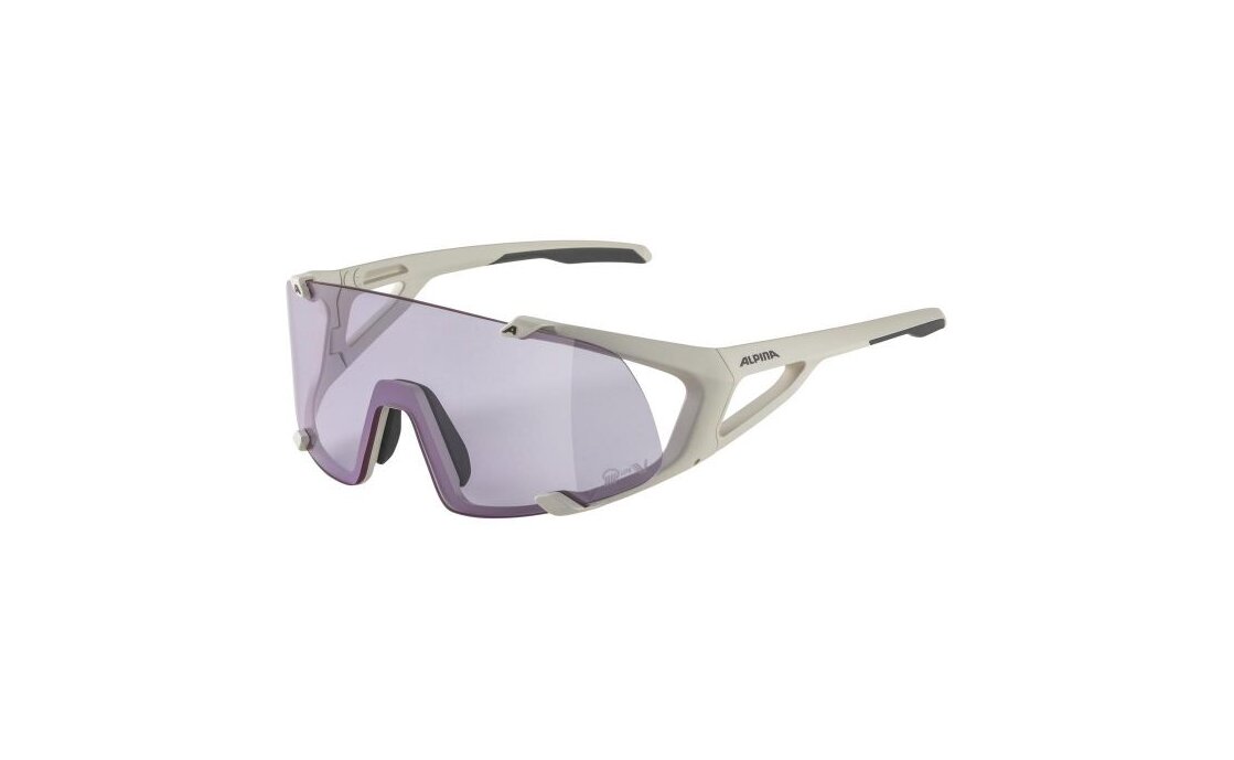 Alpina Hawkeye S Q-Lite V cool-grey matt / Vario purple mirror lens