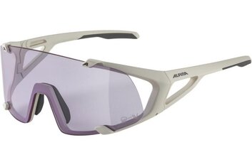 Sportbrillen - Alpina Hawkeye S Q-Lite V cool-grey matt / purple mirror lens