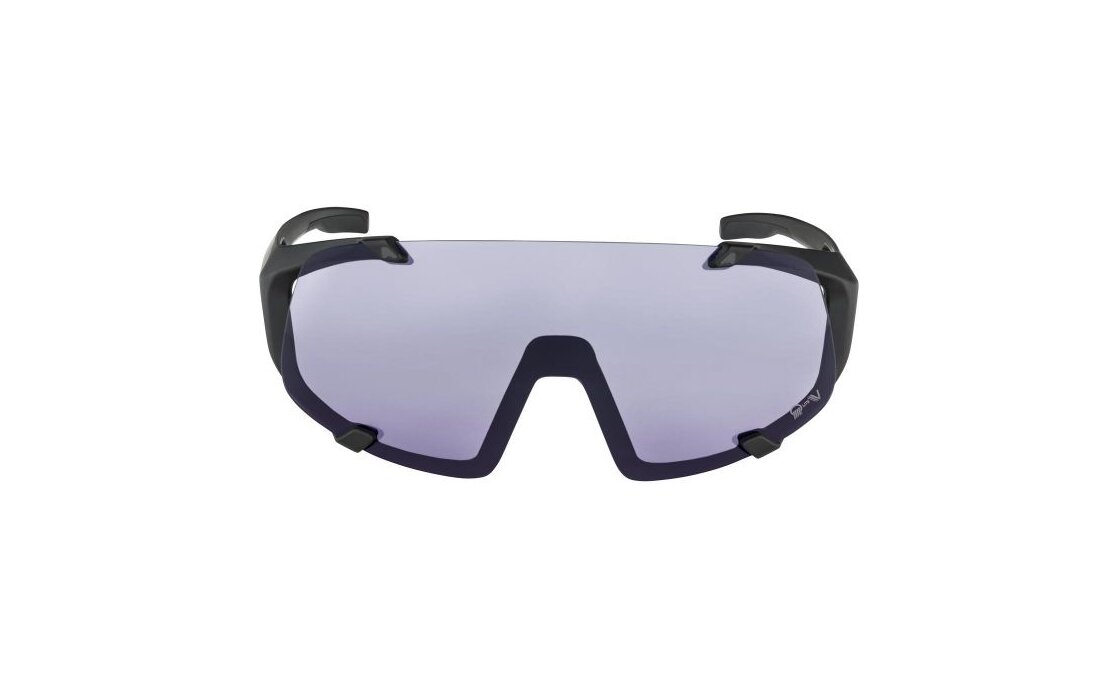 Alpina Hawkeye Q-Lite V black matt / Varioflex purple mirror lens