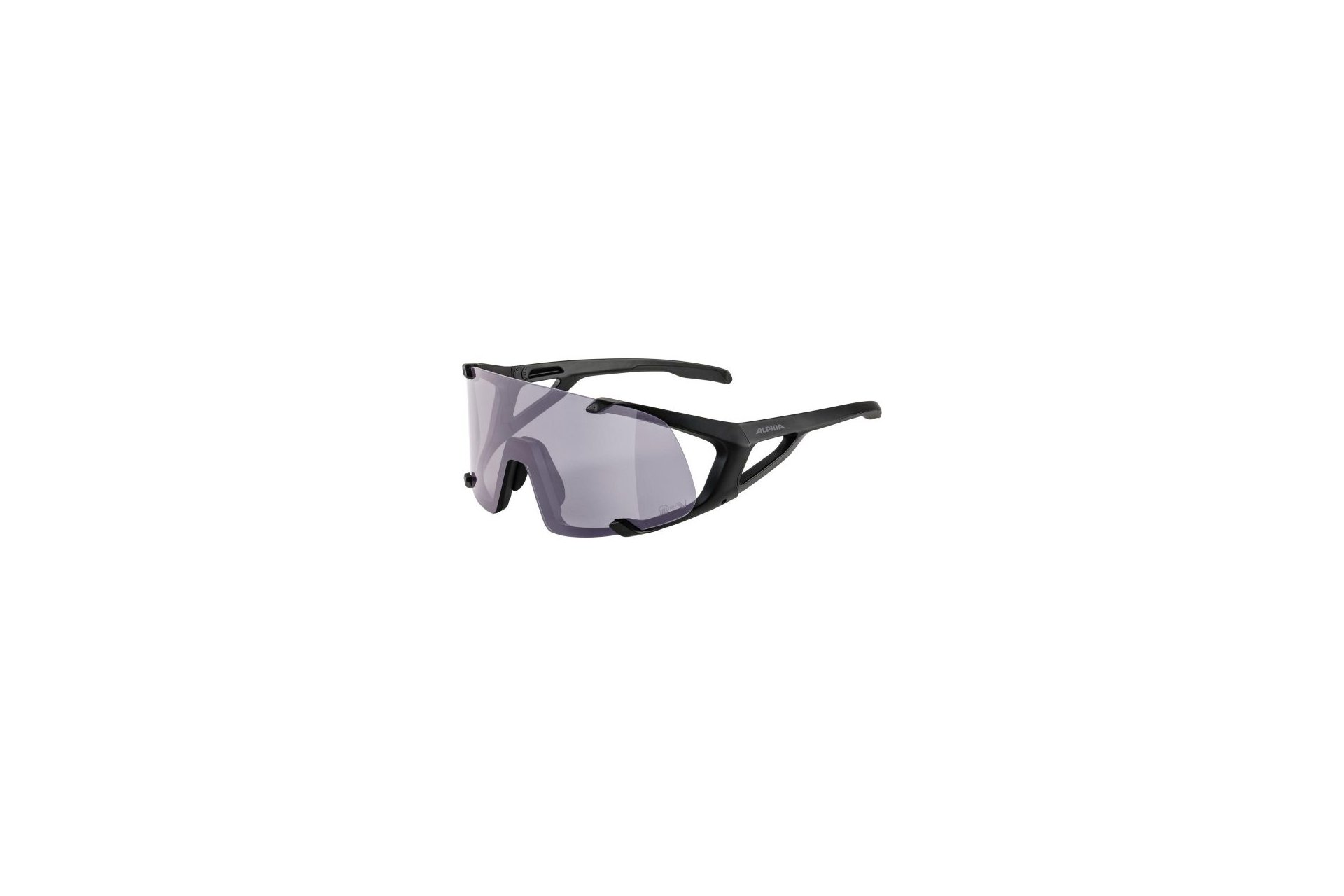 Alpina Hawkeye Q-Lite V black matt / Varioflex purple mirror lens