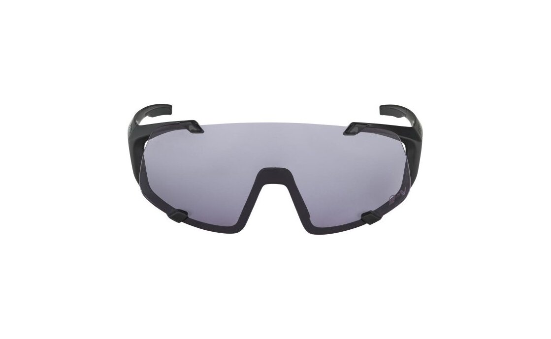Alpina Hawkeye S Q-Lite V black matt / Varioflex purple mirror lens