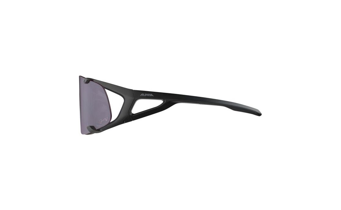 Alpina Hawkeye S Q-Lite V black matt / Varioflex purple mirror lens