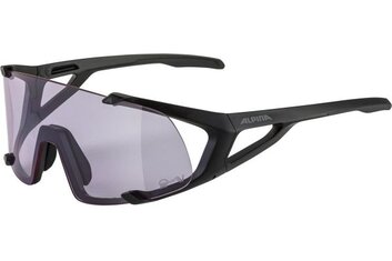 Sportbrillen - Alpina Hawkeye S Q-Lite V black matt / purple mirror lens