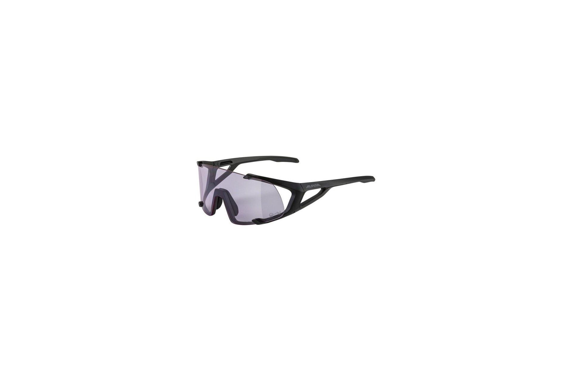 Alpina Hawkeye S Q-Lite V black matt / Varioflex purple mirror lens