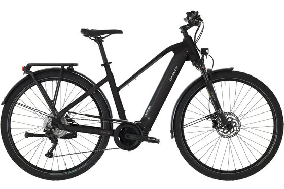 Schwarz - E-Bike Trekking - Carver Route E.510 - B-Ware - 500 Wh - 28 Zoll - Damen Sport - 2025
