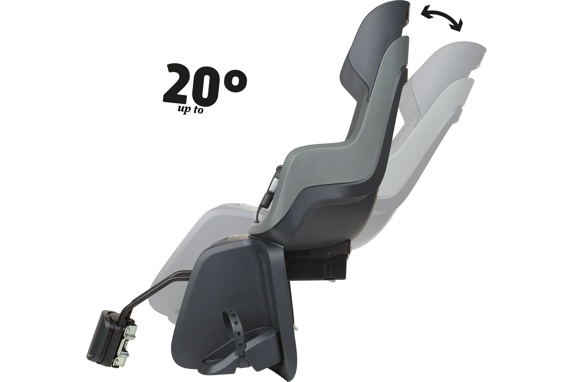 Bobike GO Kindersitz 1P-Bügel Reclining - Rahmenmontage hinten