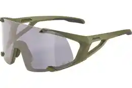 Alpina Hawkeye Q-Lite V olive matt / Varioflex purple mirror lens