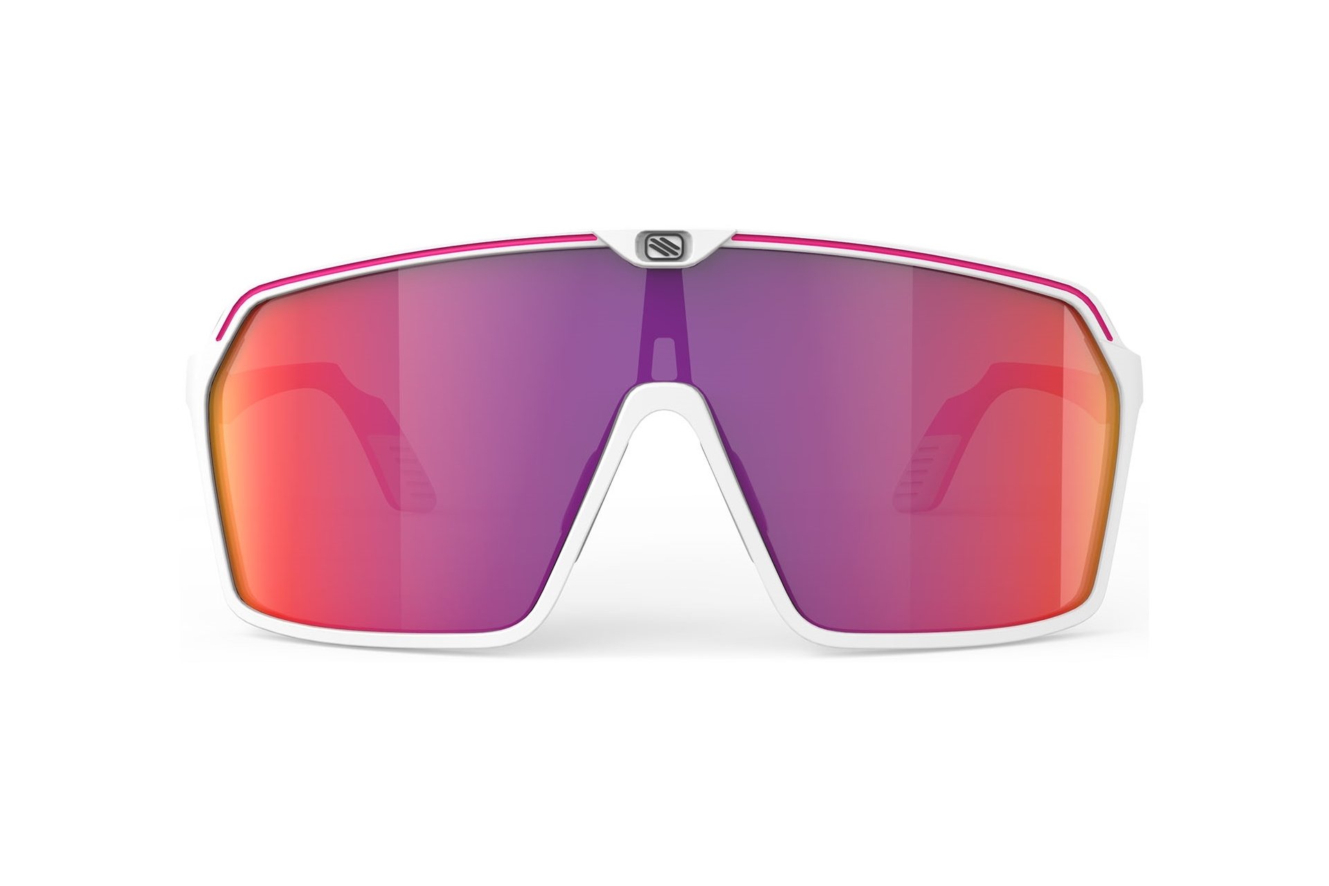 Rudy Project Spinshield White/Pink Fluo Matte - Multilaser Red