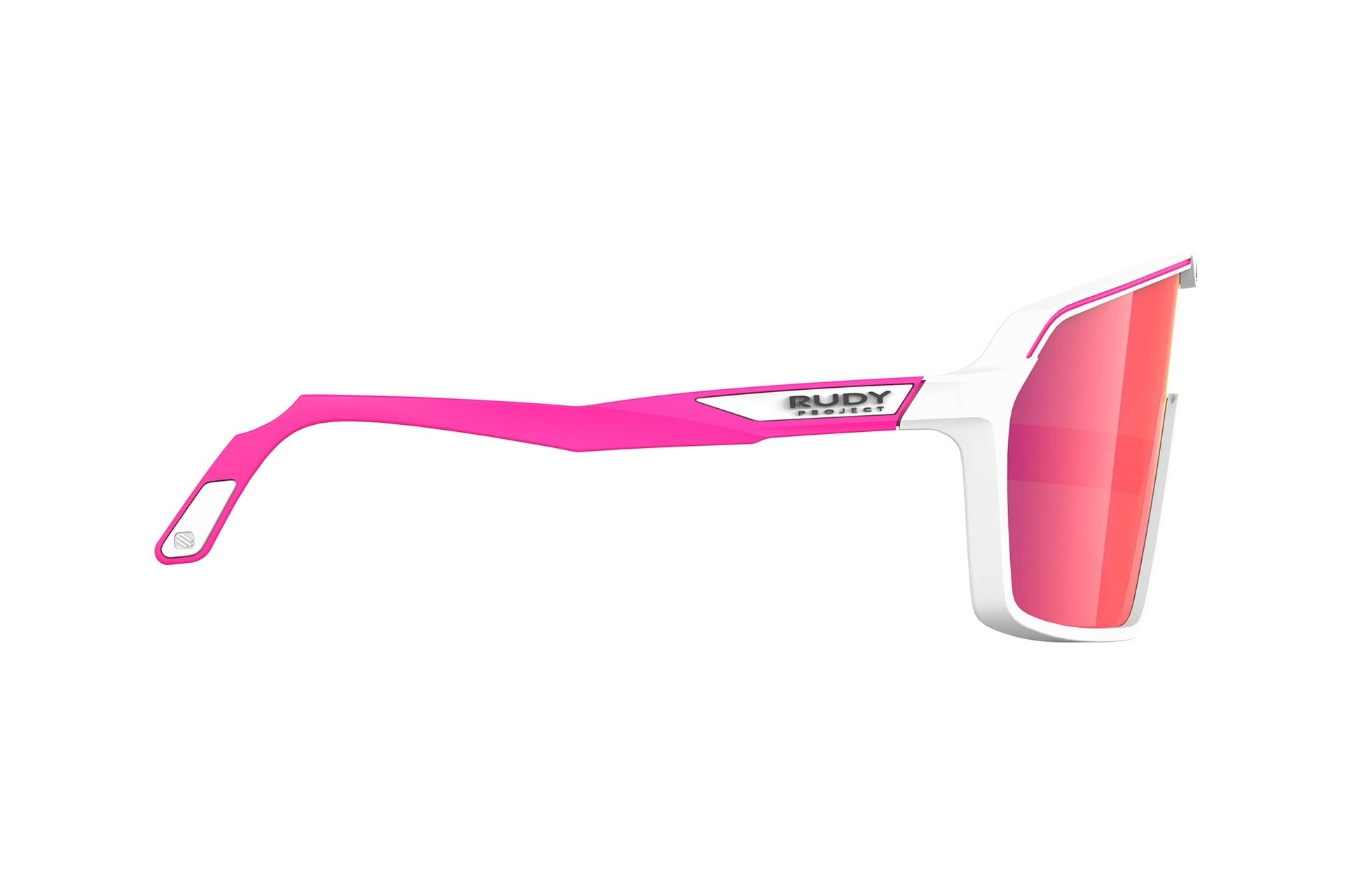 Rudy Project Spinshield White/Pink Fluo Matte - Multilaser Red