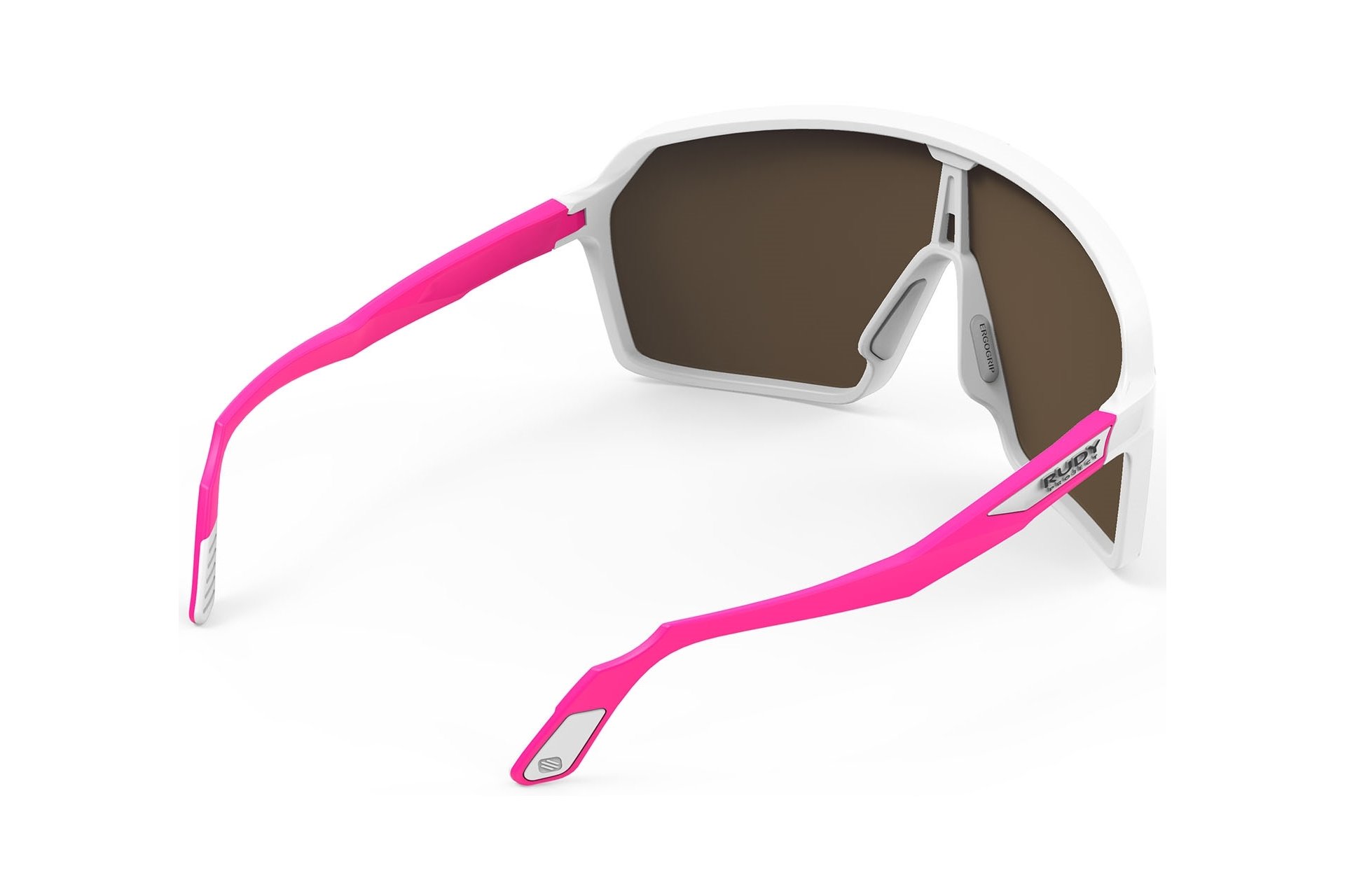 Rudy Project Spinshield White/Pink Fluo Matte - Multilaser Red