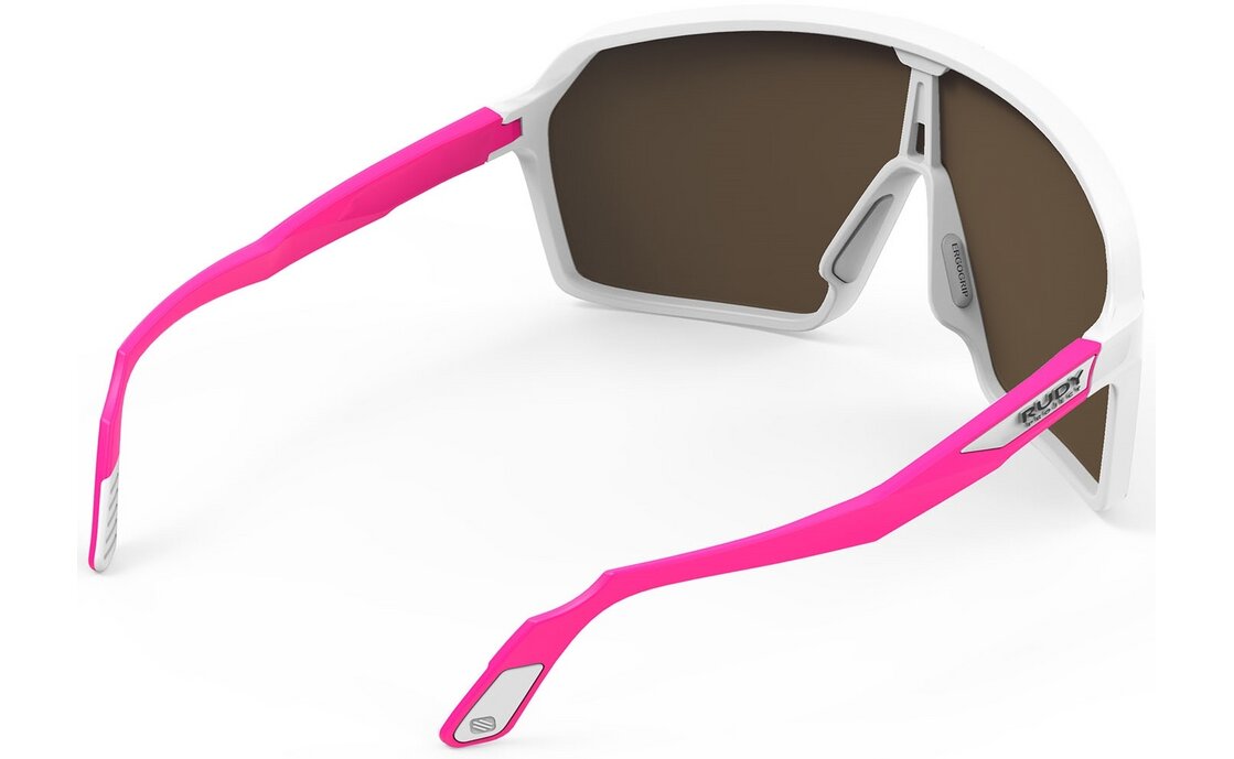 Rudy Project Spinshield White/Pink Fluo Matte - Multilaser Red