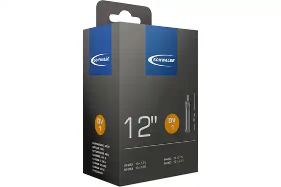 Butylkautschuk - Fahrradschläuche - Schwalbe DV1 Schlauch 12 Zoll - 32 mm