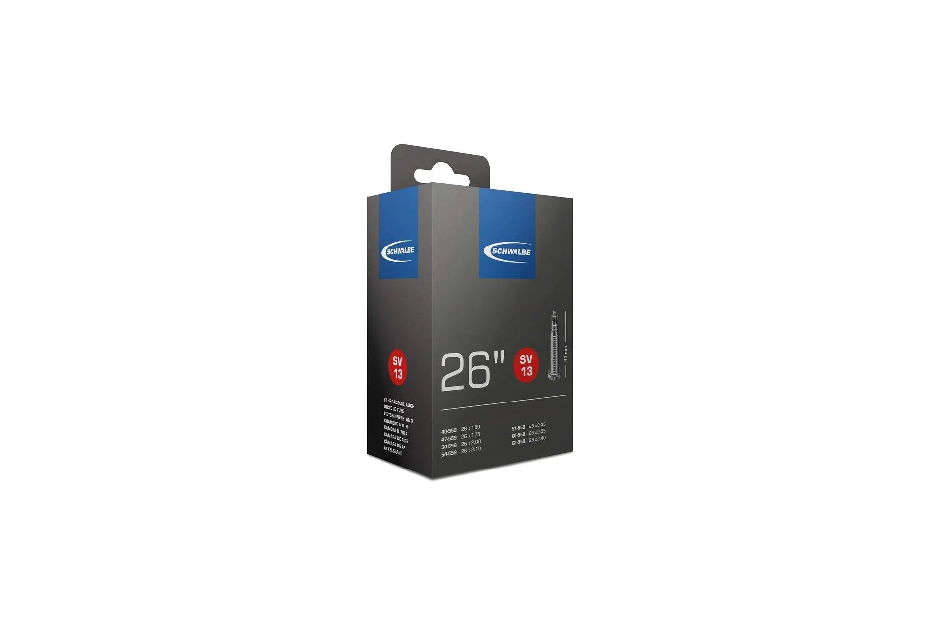 Schwalbe SV13 Schlauch 26 Zoll - 40 mm für Automat