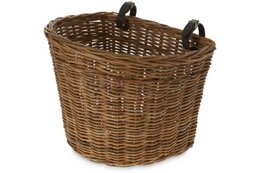 Basil Vorderrradkorb Darcy L, Rattan mit Lenkerbefestigung