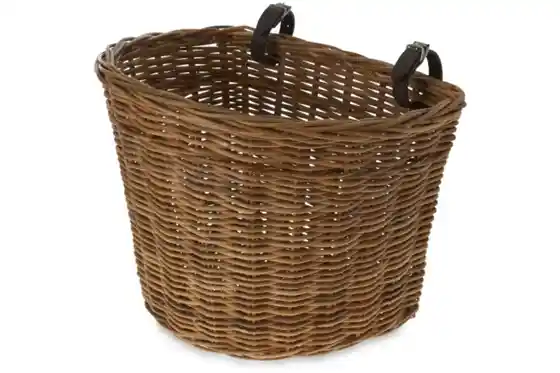 Lenkerkörbe - Basil Vorderrradkorb Darcy L, Rattan mit Lenkerbefestigung