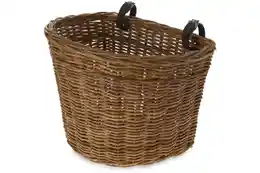 Basil Vorderrradkorb Darcy L, Rattan mit Lenkerbefestigung