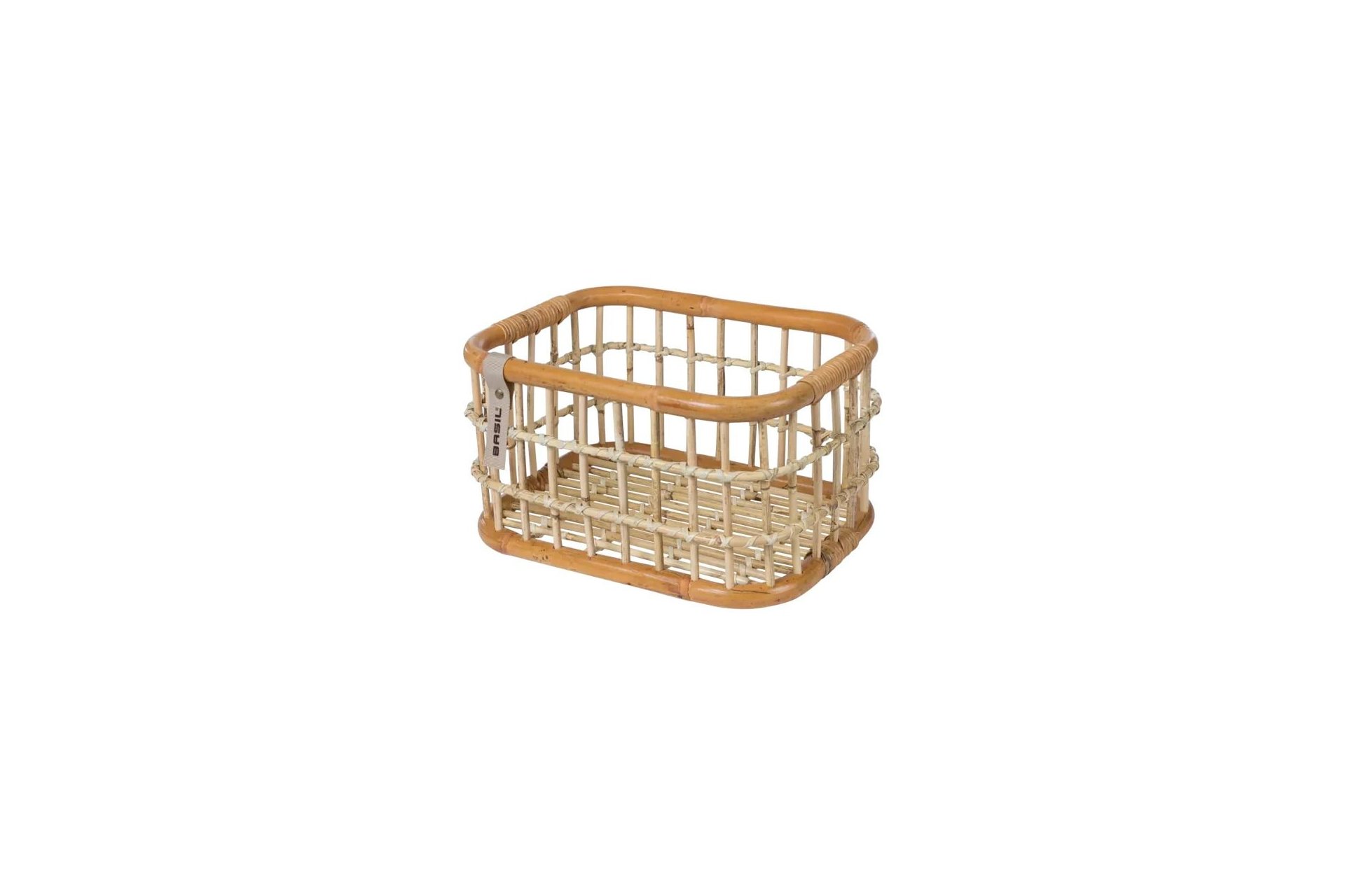 Basil VR/HR Fahrradkorb Green Life, Rattan weitmaschig - M