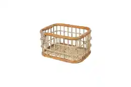 Basil VR/HR Fahrradkorb Green Life, Rattan weitmaschig - M