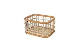 Basil VR/HR Fahrradkorb Green Life, Rattan weitmaschig - M