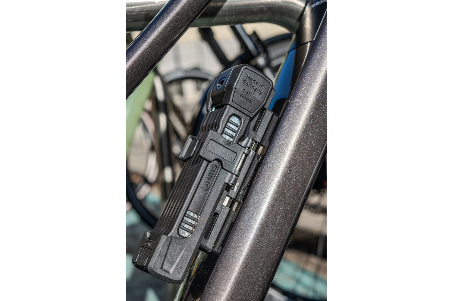 ABUS Bordo 6200K 90 SH Folding Bike Lock - 94 Cm, Hardened Steel, XPlus Cylinder, With Bracket