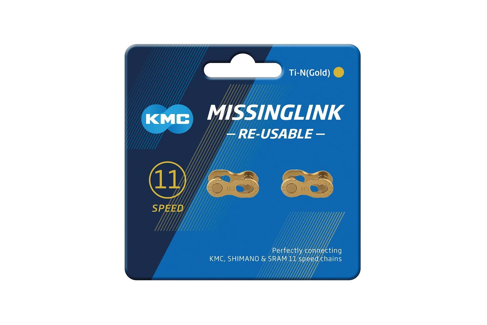 KMC Missinglink 11R Ti-N Gold, Kettenschloss 11-fach, 2 Stück