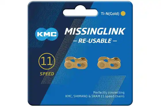 Ketten - KMC Missinglink 11R Ti-N Gold, Kettenschloss 11-fach, 2 Stück