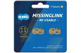 KMC Missinglink 11R Ti-N Gold, Kettenschloss 11-fach, 2 Stück