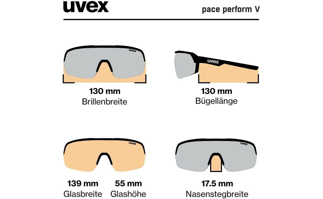 Uvex Pace Perform V Black Matt / Ltm. Silver
