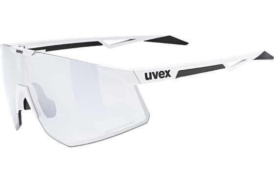 Uvex - Sport-Sonnenbrillen - Uvex Pace Perform V White Matt / Ltm. Silver