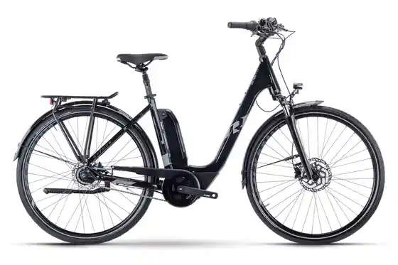 Schwarz - E-Bike City - Raymon CityRay E 4.0 CB - 500 Wh - 28 Zoll - Tiefeinsteiger
