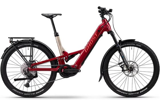 Rot - E-Bike-Pedelec - Ghost E-ASX Essential LOW EQ - 600 Wh - 27,5 Zoll - Fully - 2026