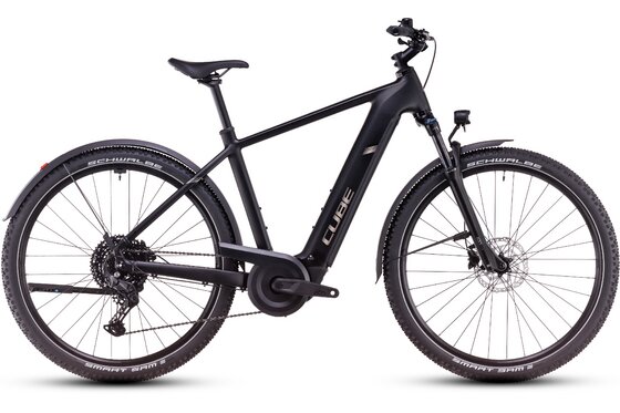 Schwarz - E-Bike Trekking - Cube Nuride Hybrid Pro 600 Allroad - 600 Wh - 28 Zoll - Diamant