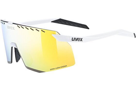 Uvex - Sport-Sonnenbrillen - Uvex Pace Stage CV White Matt / Mirror Yellow
