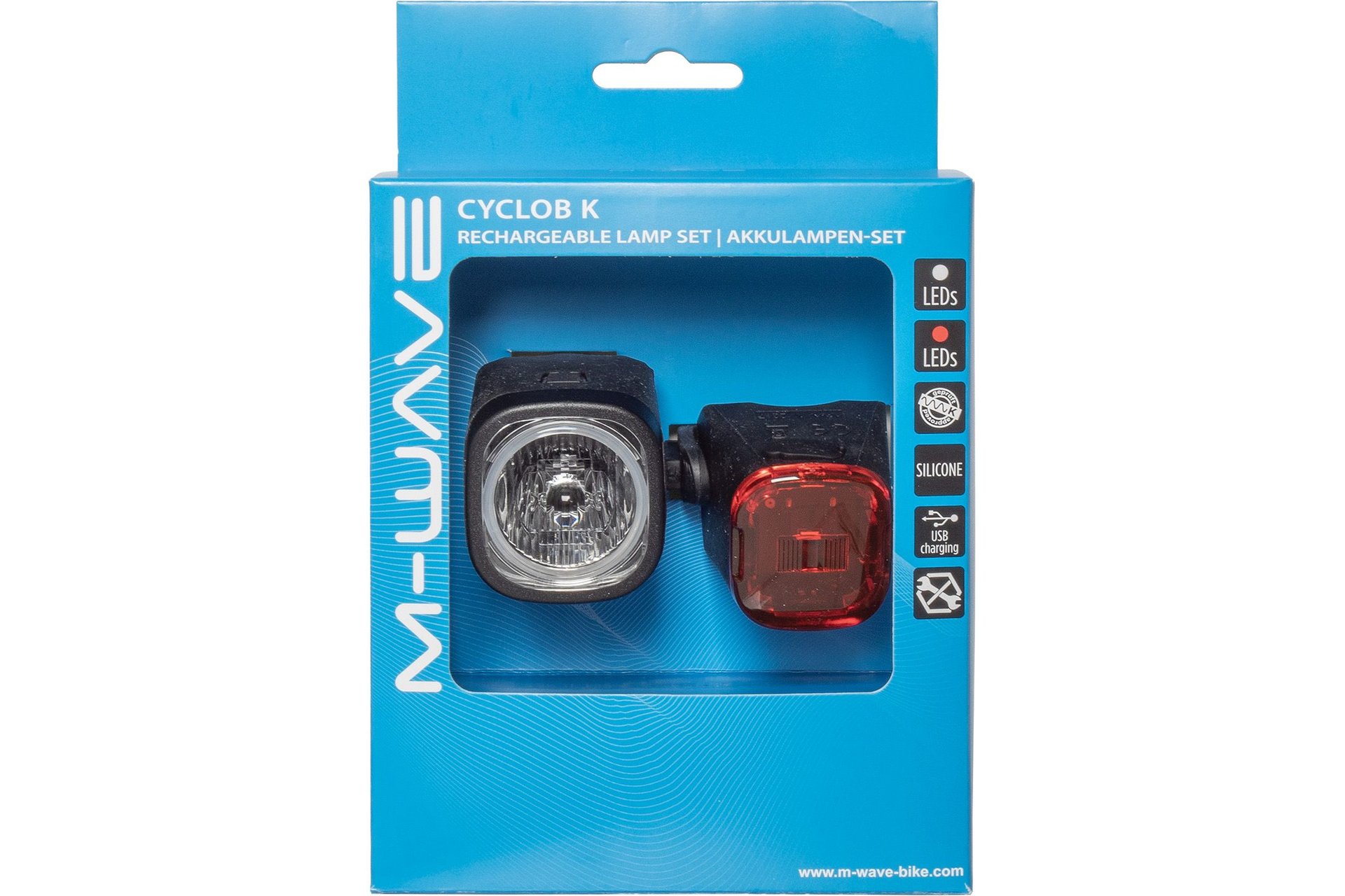M-Wave Cyclob K Akku-Beleuchtungsset