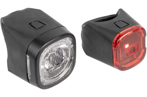 XXL Sale % - M-Wave Cyclob K Akku-Beleuchtungsset