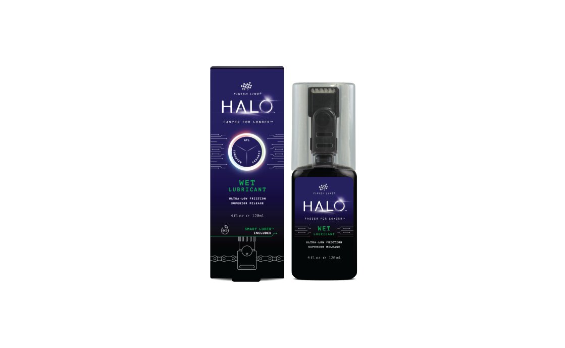 Finish Line HALO Wet Lube Wachsschmiermittel, Flasche + Luber - 120ml