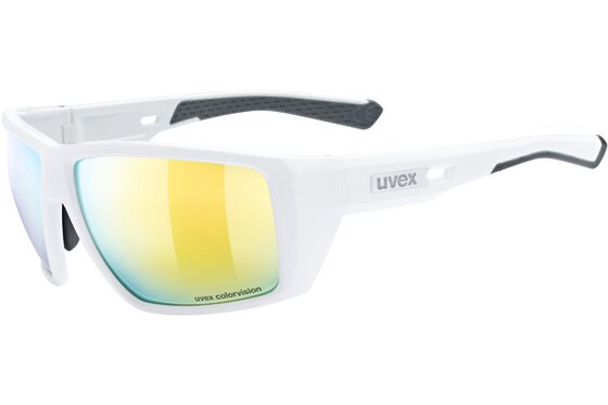 Uvex - Sport-Sonnenbrillen - Uvex MTN Venture CV White Matt / Mirror Yellow
